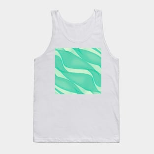 Abstract flowing ribbons in mint green Tank Top